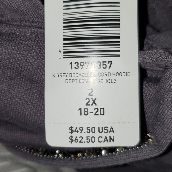 🎉HOSTS PICK🎉🆕️NWT Torrid Bedazzled Hoodie Size 2X - Picture 6 of 6